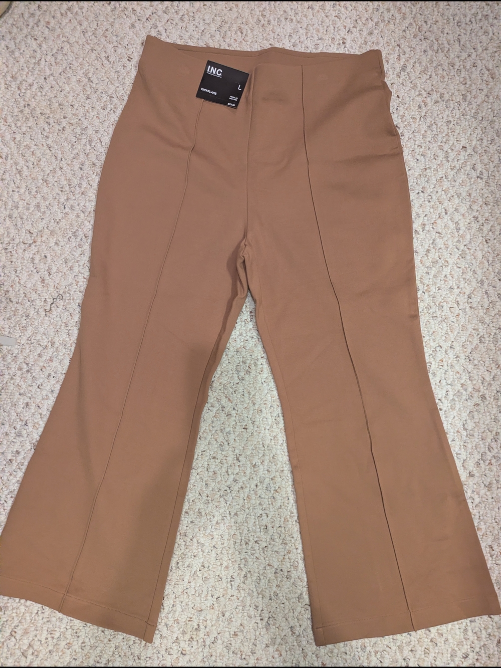 INC International Concepts Camel Flared Ponte Pants